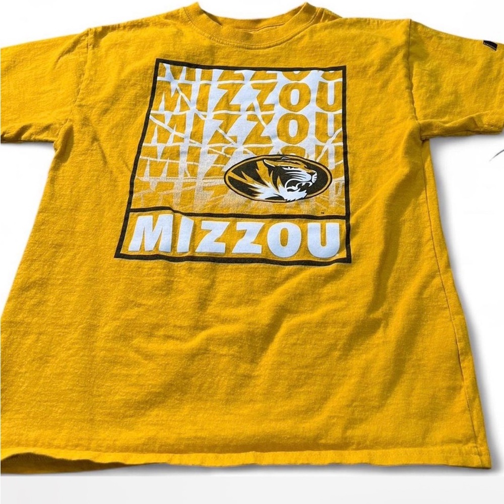 NCAA Mizzou Yellow Graphic Tee with Missouri Tiger Logo